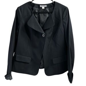 Pendleton black wool single button blazer jacket